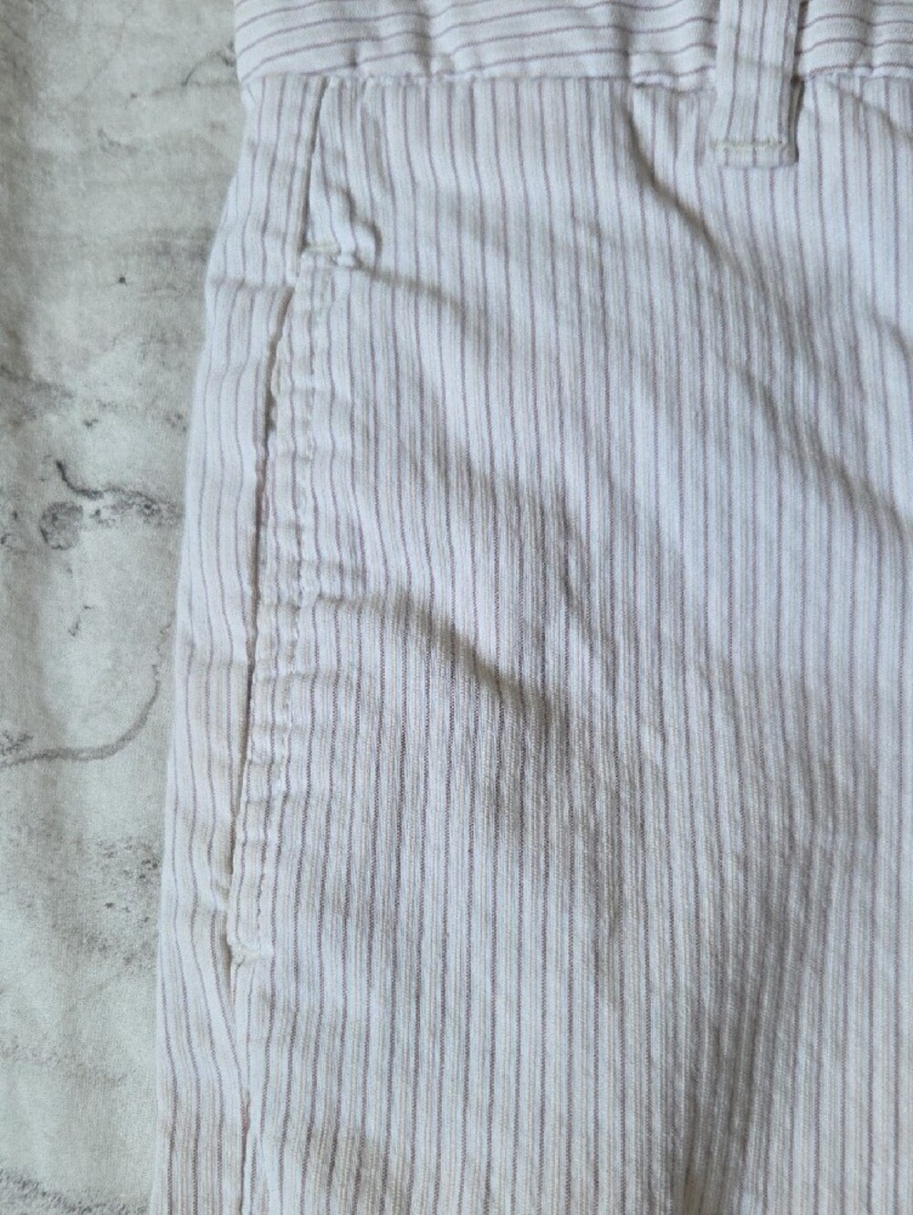 GAP Beige Pinstripe Straight Pants - Picture 3 of 6